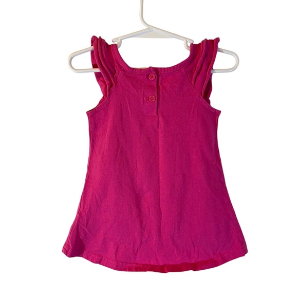 Nannette Little Girls Butterfly Patchwork Top 24M Pink Embroidered Colorful Tank - Picture 3 of 6